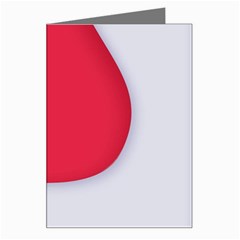 White Red Ripples Greeting Card from ArtsNow.com Left