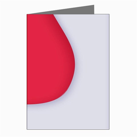 White Red Ripples Greeting Cards (Pkg of 8) from ArtsNow.com Left