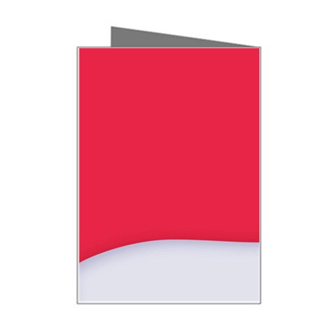 White Red Ripples Mini Greeting Card from ArtsNow.com Right