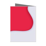 White Red Ripples Mini Greeting Cards (Pkg of 8)