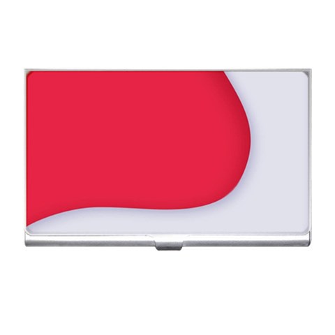 White Red Ripples Business Card Holder from ArtsNow.com Front