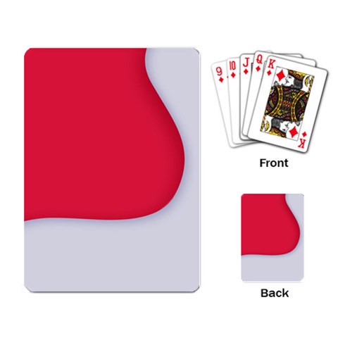 White Red Ripples Playing Cards Single Design (Rectangle) from ArtsNow.com Back