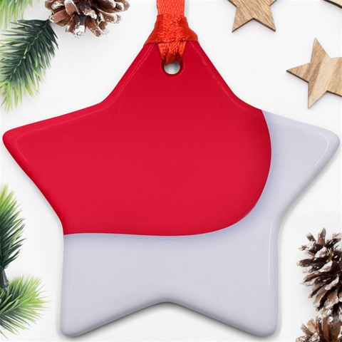 White Red Ripples Star Ornament (Two Sides) from ArtsNow.com Front