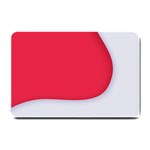 White Red Ripples Small Doormat