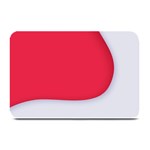 White Red Ripples Plate Mats