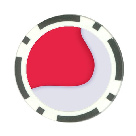 White Red Ripples Poker Chip Card Guard from ArtsNow.com Front