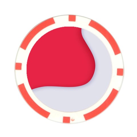 White Red Ripples Poker Chip Card Guard from ArtsNow.com Front