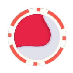 White Red Ripples Poker Chip Card Guard from ArtsNow.com Front