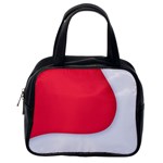 White Red Ripples Classic Handbag (One Side)