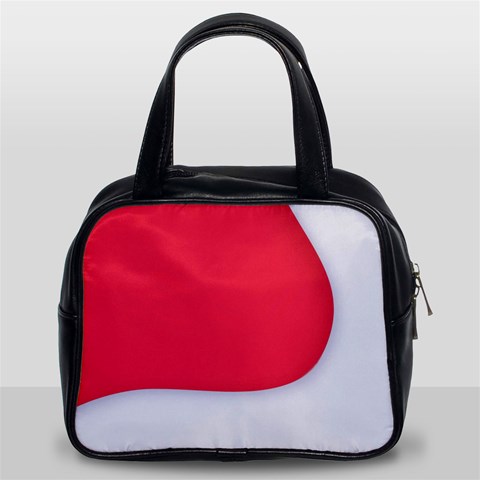 White Red Ripples Classic Handbag (Two Sides) from ArtsNow.com Front