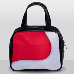 White Red Ripples Classic Handbag (Two Sides) from ArtsNow.com Front