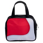 White Red Ripples Classic Handbag (Two Sides)