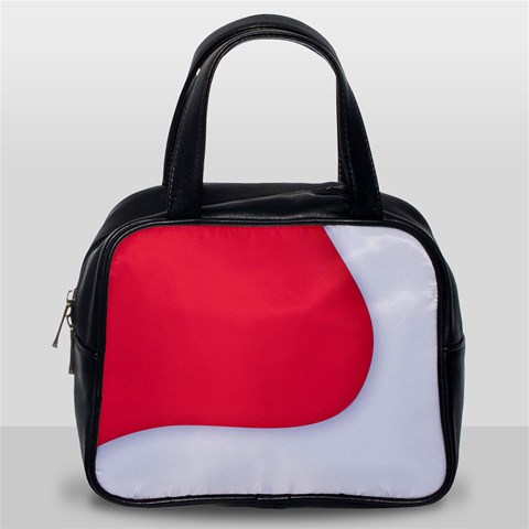 White Red Ripples Classic Handbag (Two Sides) from ArtsNow.com Back