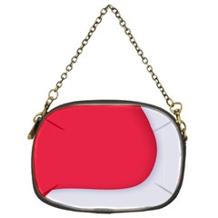 White Red Ripples Chain Purse (Two Sides) from ArtsNow.com Front