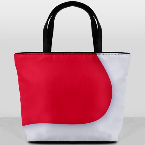 White Red Ripples Bucket Bag from ArtsNow.com Back