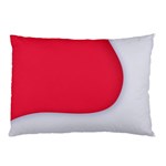 White Red Ripples Pillow Case