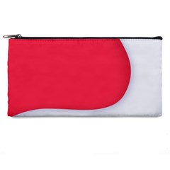 White Red Ripples Pencil Case from ArtsNow.com Front