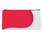 White Red Ripples Pencil Case