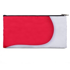 White Red Ripples Pencil Case from ArtsNow.com Back