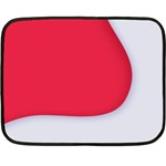 White Red Ripples Two Sides Fleece Blanket (Mini)