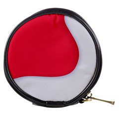 White Red Ripples Mini Makeup Bag from ArtsNow.com Front