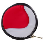 White Red Ripples Mini Makeup Bag