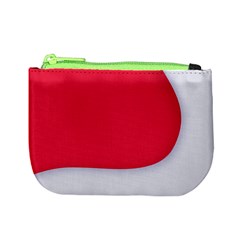 White Red Ripples Mini Coin Purse from ArtsNow.com Front