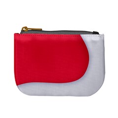 White Red Ripples Mini Coin Purse from ArtsNow.com Front