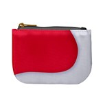 White Red Ripples Mini Coin Purse