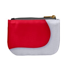 White Red Ripples Mini Coin Purse from ArtsNow.com Back