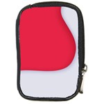 White Red Ripples Compact Camera Leather Case