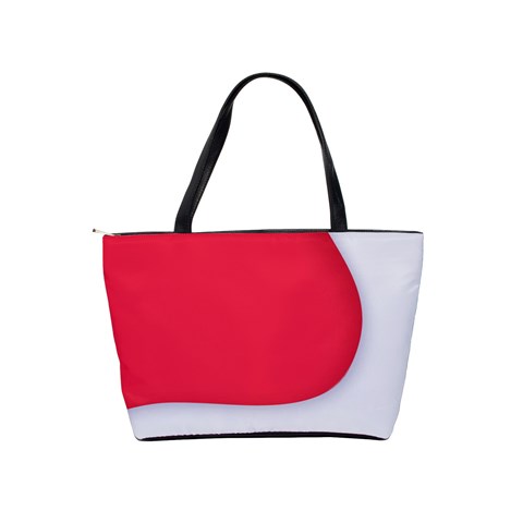 White Red Ripples Classic Shoulder Handbag from ArtsNow.com Back