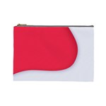 White Red Ripples Cosmetic Bag (Large)