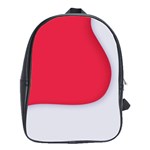 White Red Ripples School Bag (Large)