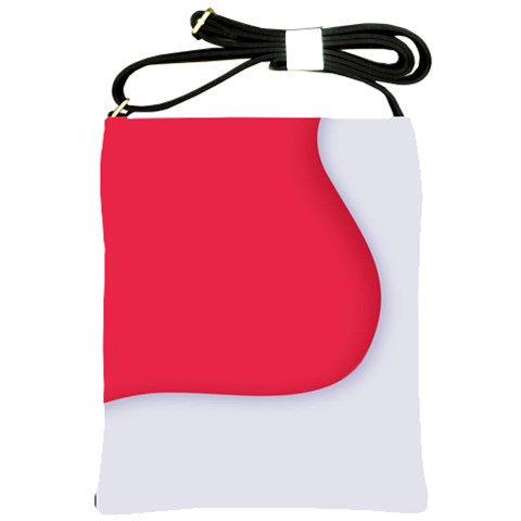 White Red Ripples Shoulder Sling Bag from ArtsNow.com Front