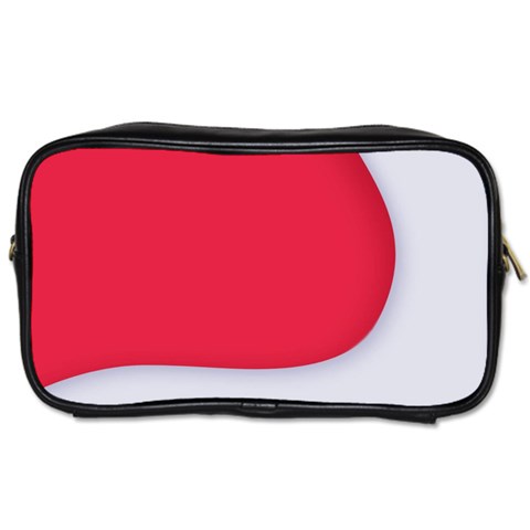 White Red Ripples Toiletries Bag (One Side) from ArtsNow.com Front