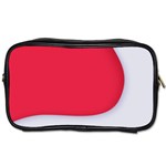 White Red Ripples Toiletries Bag (One Side)