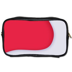 White Red Ripples Toiletries Bag (Two Sides) from ArtsNow.com Front