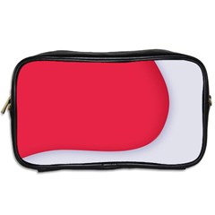 White Red Ripples Toiletries Bag (Two Sides) from ArtsNow.com Back