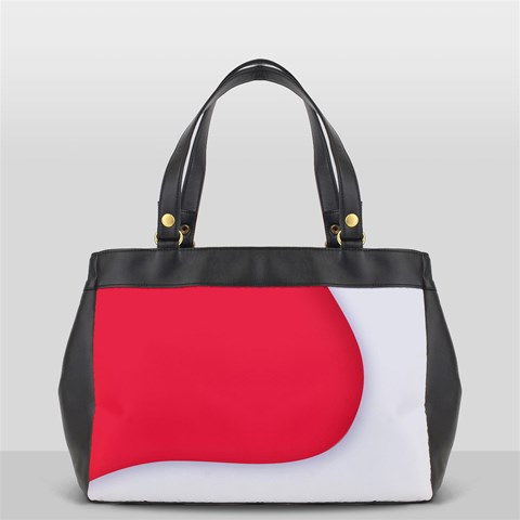 White Red Ripples Oversize Office Handbag from ArtsNow.com Front