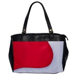 White Red Ripples Oversize Office Handbag