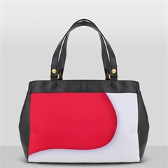 White Red Ripples Oversize Office Handbag (2 Sides) from ArtsNow.com Front