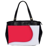 White Red Ripples Oversize Office Handbag (2 Sides)