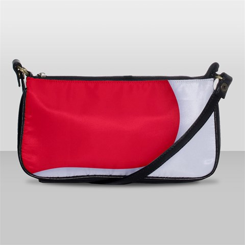 White Red Ripples Shoulder Clutch Bag from ArtsNow.com Front