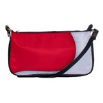 White Red Ripples Shoulder Clutch Bag