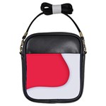 White Red Ripples Girls Sling Bag