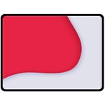 White Red Ripples Fleece Blanket (Large)