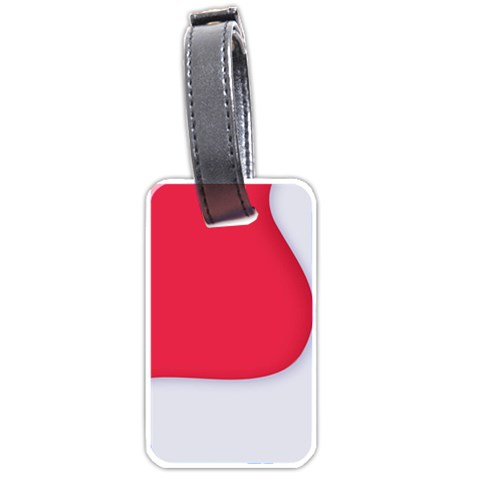 White Red Ripples Luggage Tag (one side) from ArtsNow.com Front