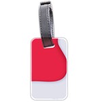 White Red Ripples Luggage Tag (two sides)