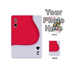 White Red Ripples Playing Cards 54 Designs (Mini)